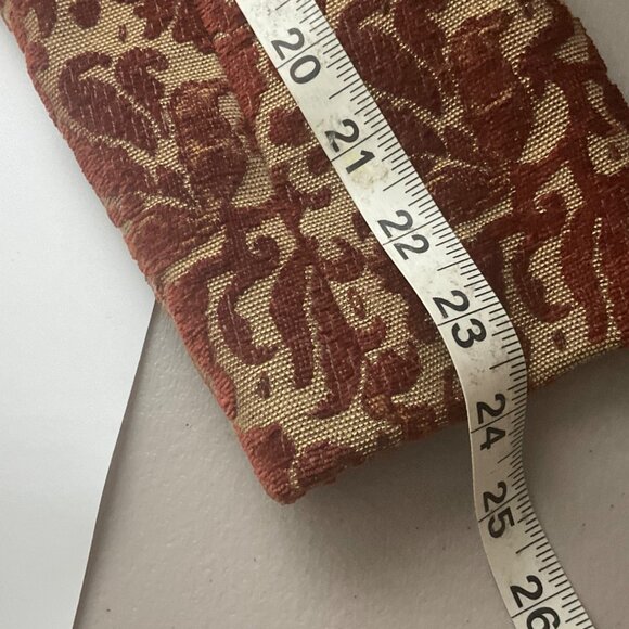 VTG Moda International Y2K Coat Orange Brown Brocade Tapestry Velvet Burnout - Picture 15 of 16